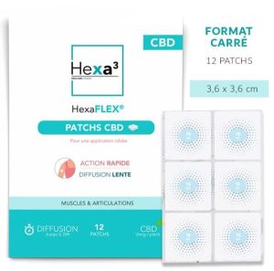 Patchs CBD Muscles & Articulations 12x16mg HexaFLEX® Hexa3